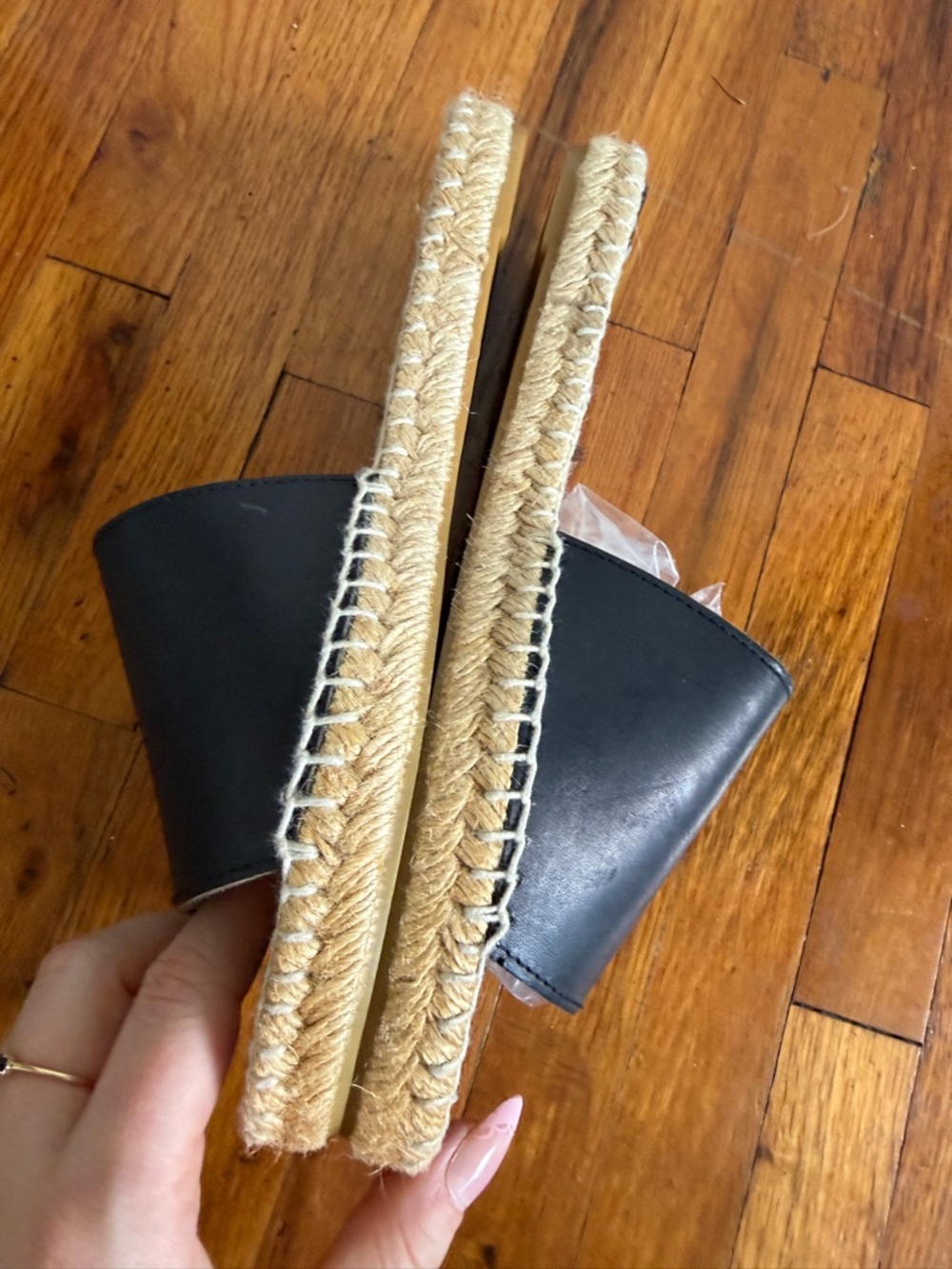 Anthropologie Howsty Black Slide Espadrille Mules - Women's - Picture 3 of 6